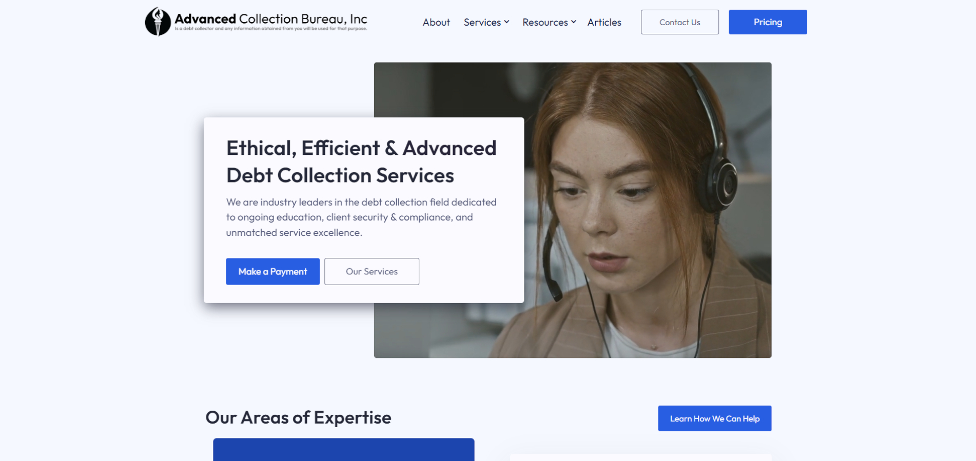 ACB website after Noah’s redesign