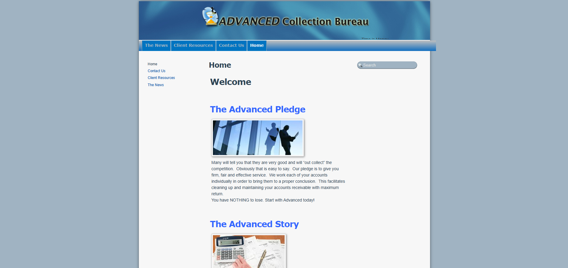 ACB website before the redesign