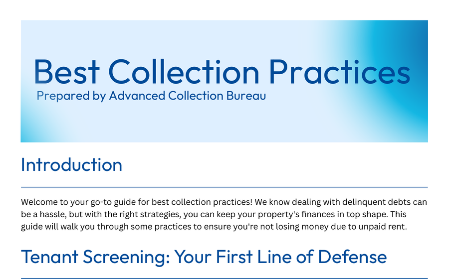 Best Collection Practices educational guide